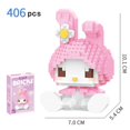 thumbnail image 1 of Cinnamoroll Cartoon Block Character Assembled Model Building Block Dolls Toy Children Gift, 1 of 5
