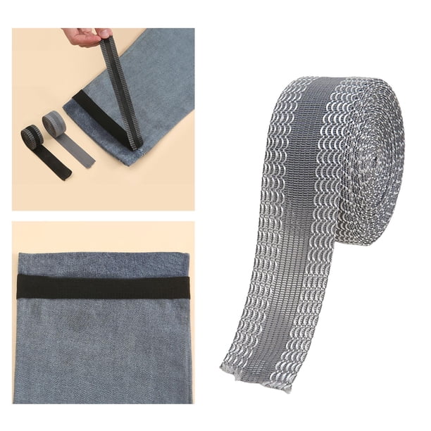 Cinta de dobladillo acortada con borde de pantalones de 5M, prensa de costura autoadhesivo, cinta de fusión de tela para pantalones de traje Gris Hugo borde de los pantalones acortar