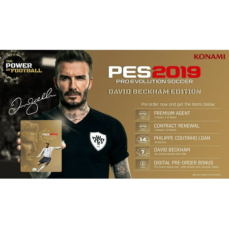 Pro Evo Soccer 2019: David Beckham Edition, Konami, Xbox One, (Top 100 Best Soccer Players 2019)