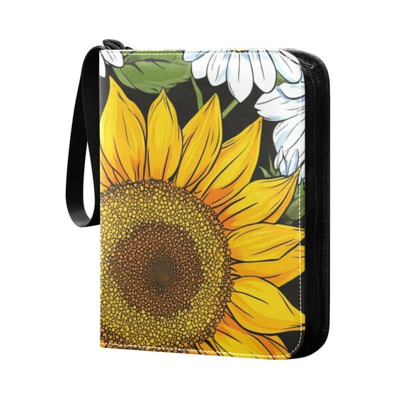 4 Pocket Card Binder with 50-page sleeve can hold 400 game cards. Painting Daisy Sunflowers