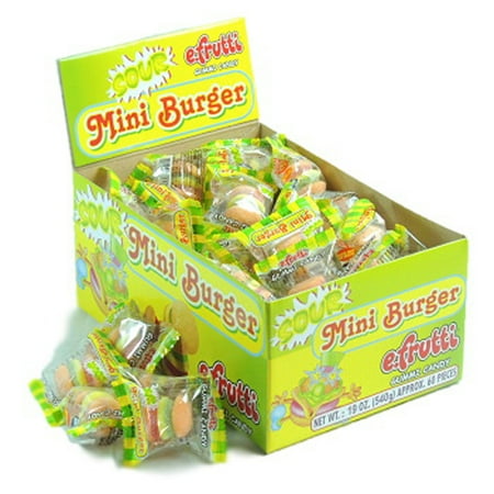Burger Gummies - E.Frutti Sour Mini Burger Gummi 60Ct - Pack Of 60