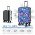 thumbnail image 4 of Rateoe Colorful Mushrooms Printed Luggage Cover, Suitcase Protector Fits 18-32 Inch Luggage-Medium, 4 of 7
