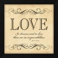thumbnail image 2 of Stephanie Marrott 15x15 Black Modern Wood Framed Wall Art Titled - Love, 2 of 6