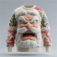 thumbnail image 2 of IWRICH Christmas Oversized Sweatshirts for Men Santa Claus Long Sleeve T Shirts Crewneck Christmas Pullover Tops White2 XL, 2 of 3