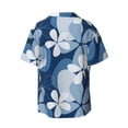thumbnail image 6 of Lsque Flower print Men's Cuban Collar Short Sleeve Shirt Summer Beachwear Casual Button Down Fashionable Vacation Leisure Shirt-4X-Large, 6 of 7