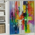thumbnail image 6 of Orinice Colors Abstract Vibrant Bathroom Decor Set Polyester Fabric Shower Curtain with Hooks, Luxury Graphic Print 100% Waterproof Home Bathtubs Bathroom Curtain Decoration 36x72, 6 of 7
