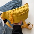 thumbnail image 1 of Bolso de pecho para mujer, riñonera de lona a la moda, riñonera, bolsas de viaje al aire libre (amarillo), 1 of 8
