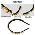 thumbnail image 3 of Bling Rhinestone Diadema Champagne Rhinestone Diadema de franela para mujer 5.51 x0.79, 3 of 7