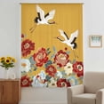 thumbnail image 3 of Peony Birds Sheer Curtains 54" Long, Farmhouse Japanese Budding Flowers Animals Light Filering Curtains, Breathable Simi Curtain Privacy Drapes for Kitchen Bathroom Nursery Small Window Treatment, 3 of 9