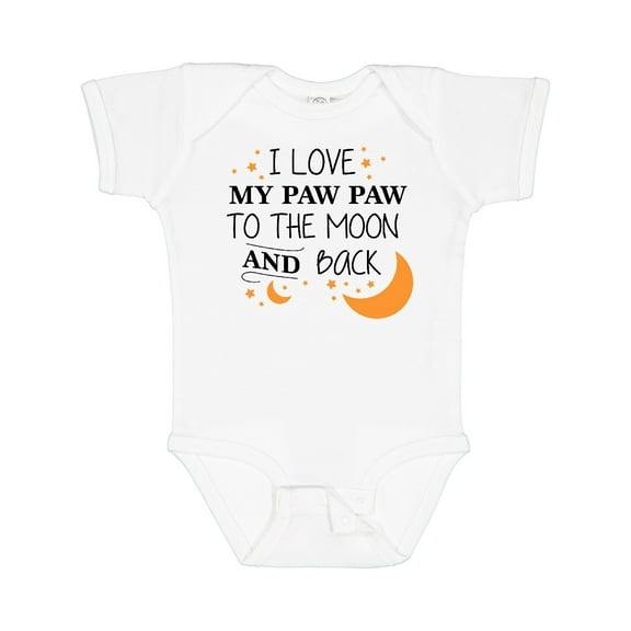 Inktastic I Love My Paw Paw to the Moon and Back Boys or Girls Baby Bodysuit