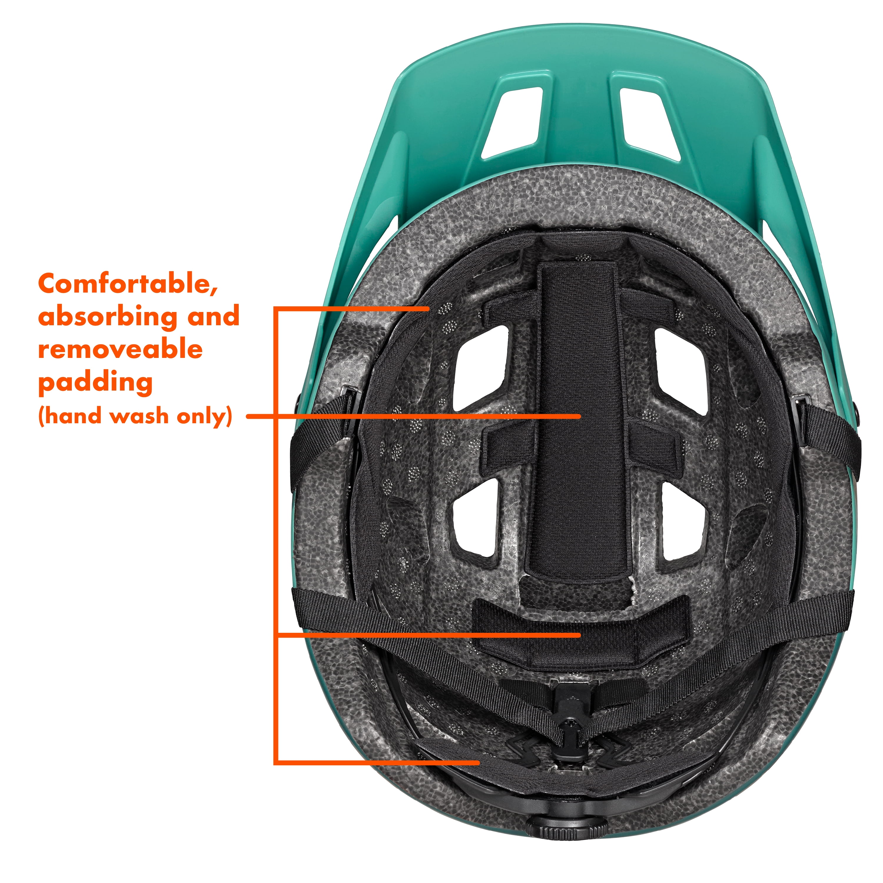 Ozark Trail Youth Rechargeable Light-Up Bike Helmet, Mint Green, 6-Mode LED, Ages 8+