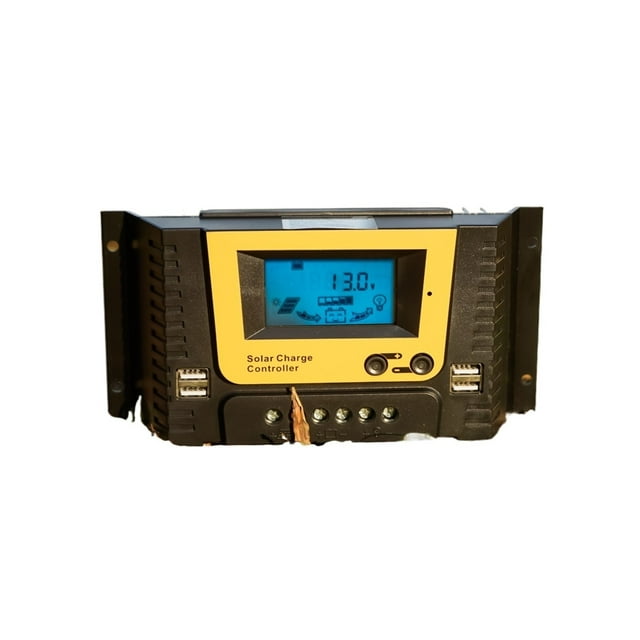 10A 20A 30A 40A PWM 12V 24V 36V 48V Solar Charge Controller Lithium Battery Regulator Backlit Display Temperature