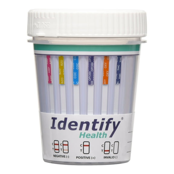 Identify Health 6 Panel Drug Test Cup - 25 Pack - CLIA Waived Instant Urine Drug Test Kit