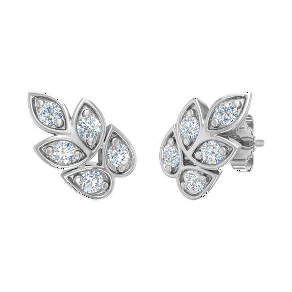 1/4 Carat Diamond Stud Earrings in 14K White Gold