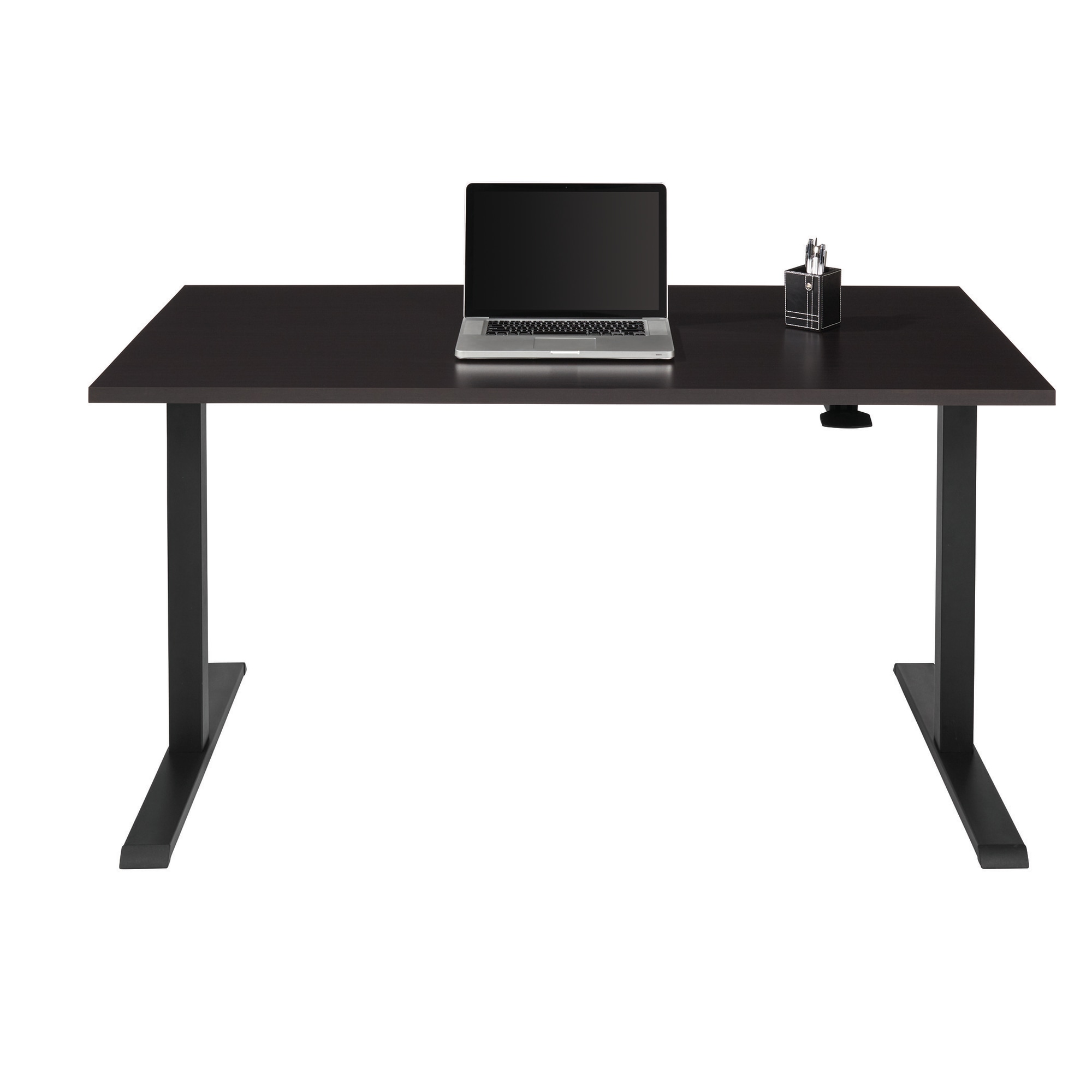 Realspace® Magellan 60"W Pneumatic Height-Adjustable Standing Desk, Espresso - image 3 of 8