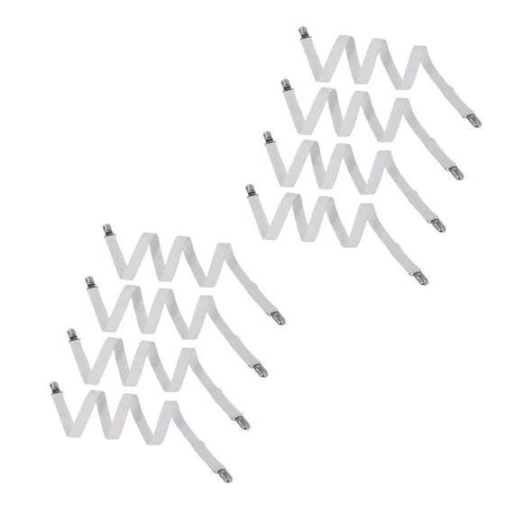 Sujetador de cama con Clip para sábanas, tira de agarre multicolor de larga duración, pinzas para colchón, accesorios para el hogar, Clips de Almacenamiento y organización del hogar Blanco/8 piezas Bearachild HA082999-06