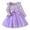 Purple, variant on Sngxgn Girls Long Sleeve Dress Crewneck Flowy A-Line Dress Casual(Black,90)
