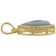 thumbnail image 3 of Auriga 10k Yellow Gold Cubic Zirconia Evil Eye Blue White Enamel Charm Pendant, 3 of 5