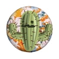 thumbnail image 2 of ZNDUO Green Prickly Cactus Pattern Spare Tire Cover, Universal Fit for Jeep Trailer RV SUV Camper Vehicle Waterproof Dust Tire Cover 15 inch, 2 of 8