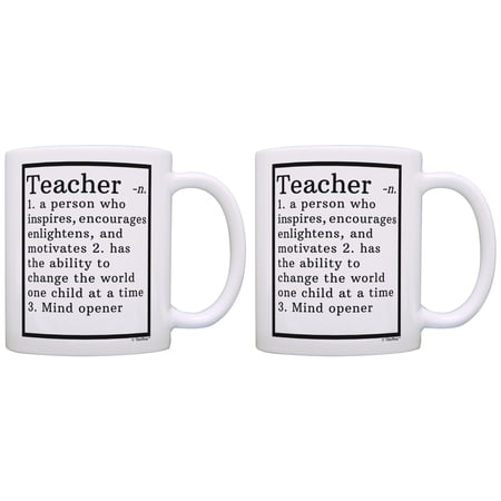 ThisWear Teacher Appreciation Gifts Teacher Definition Math Teacher Gifts Drama Teacher Gifts Music Teacher Gifts 11 ounce 2 Pack Coffee Mugs