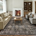 thumbnail image 2 of Garvee 5x7ft Vintage Floral Area Rug, Washable Rug Boho Distressed Carpet Non-Slip Throw Rug for Living Room Bedroom Home Office, Brown, 2 of 7