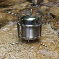 Cheers.US 190ml Alcohol Stove Portable Rustproof Stainless Steel BBQ Camping Cookware Cooking Stove for Outdoor Backpacking Hiking Traveling Grill Camping