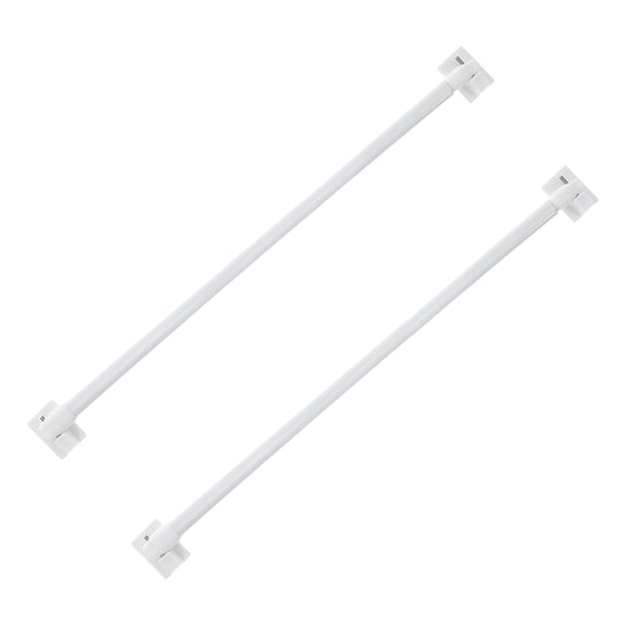 2 Pcs Tension Curtain Rod Outfit Hangers Magnet Curtain Rod Double Curtain Rod Curtain Tension Rods Screen Rod Curtain Rod Adjustable White Plastic