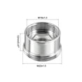thumbnail image 2 of Uxcell M22*1.0 Male to M18*1.0 Female Thread Chrome Faucet Adapter Fitting, Silver, 2 Pack, 2 of 4
