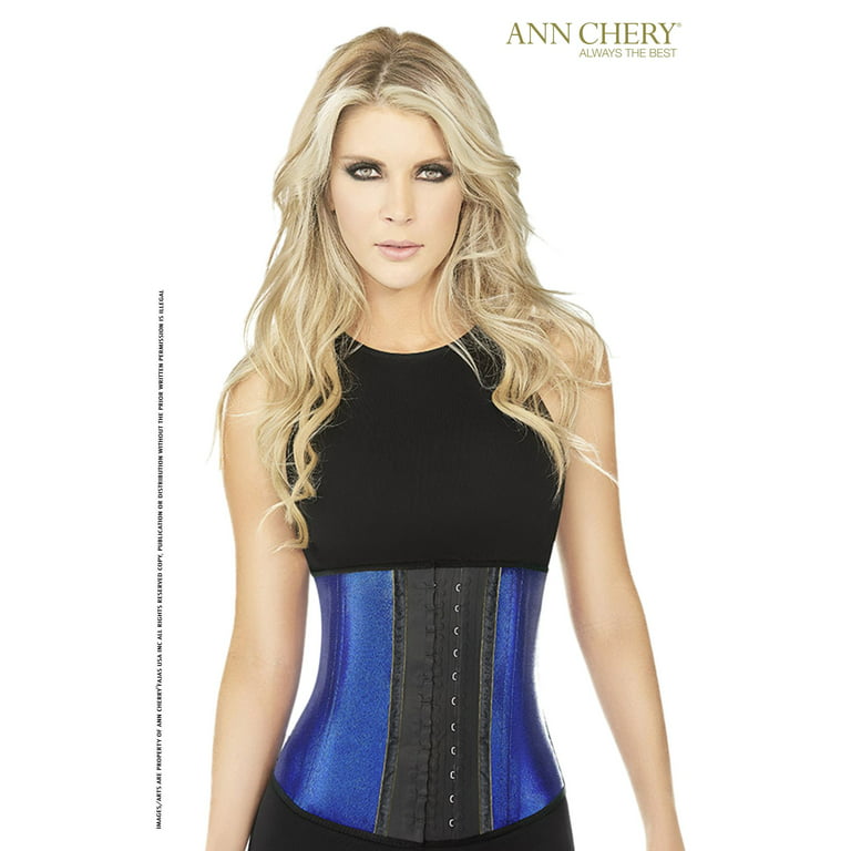 Ann Chery 2022 Blue Hooks Fajas Latex Vest Waist Trainer Cincher
