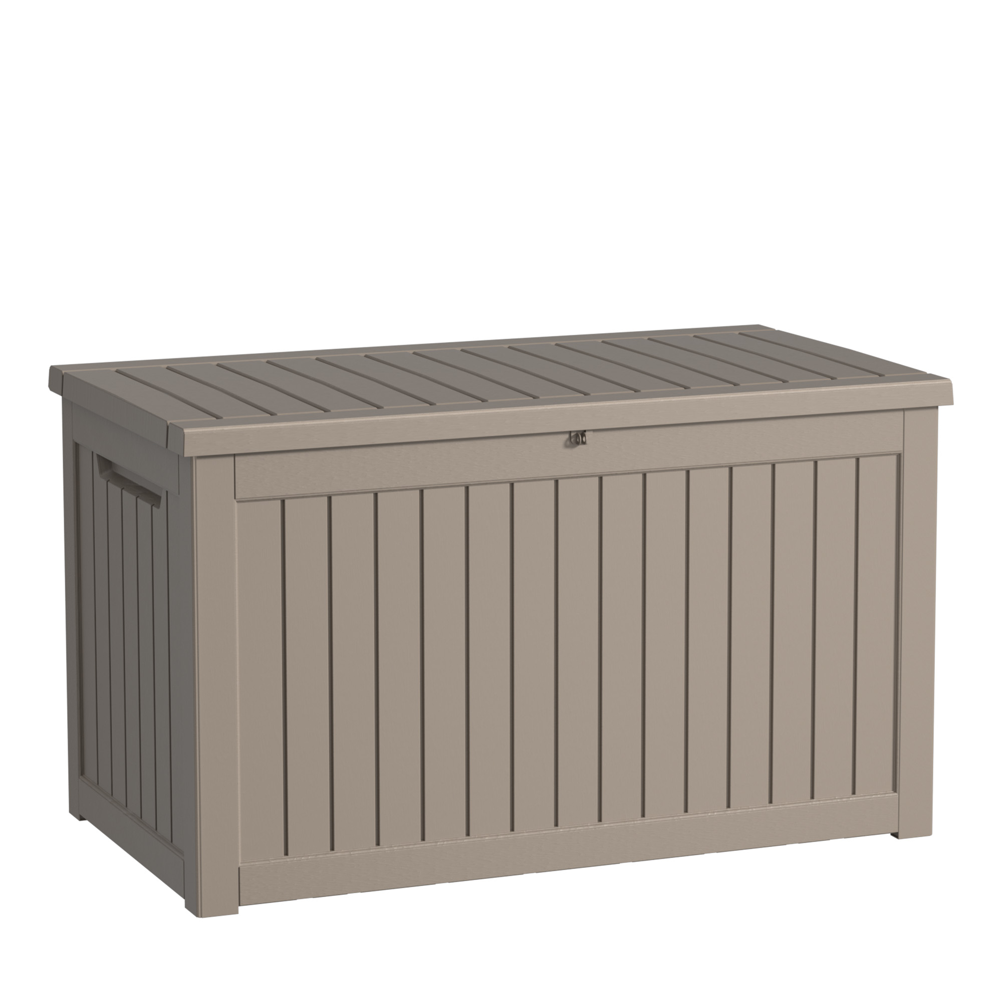 MAYEERTY 230 Gallon Outdoor Deck Box, Large Capacity Storage Box for Patio Furniture Cushions, Pillow Outdoor Indoor, Light Brown