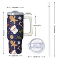 thumbnail image 2 of Reindeer 30oz Christmas Stainless Steel Coffee Tumbler with Handle and Straw, Holiday Leak Proof Travel Mug, Winter Insulated Cup Gift, 2 of 5