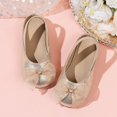 thumbnail image 6 of Viluyesy Girls Princess Shoes Closed Toe Sparkle Bow Soft Sole Dress Party Shoes for Kids Gold Size 8.5 Toddler, 6 of 9