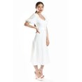 thumbnail image 2 of Vestido midi de manga abullonada Roman Fashion /Juvenil, 12515 (Blanco) blanco M, 2 of 6