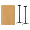 thumbnail image 4 of Flash Furniture 30'' x 45'' Rectangular Natural Laminate Table Top with 5'' x 22'' Bar Height Table Bases, 4 of 4