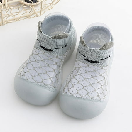 

Gubotare Baby Boys Shoes Unisex Baby Boys Girls Booties Anti-Slip Soft sole Crib Shoes Toddler Gray 6 Months