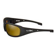 Wiley X WX Boss Mens Sunglasses, Polarized Venice Gold Mirror (Amber) Lens / Matte Black Frame - CCBOS04