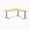 Bamboo / Grey, variant on Desky Zero Bamboo L-Shape Office Desk - Dark Bamboo / 60 X 30 X 62 X 20 Inches / Matte Black