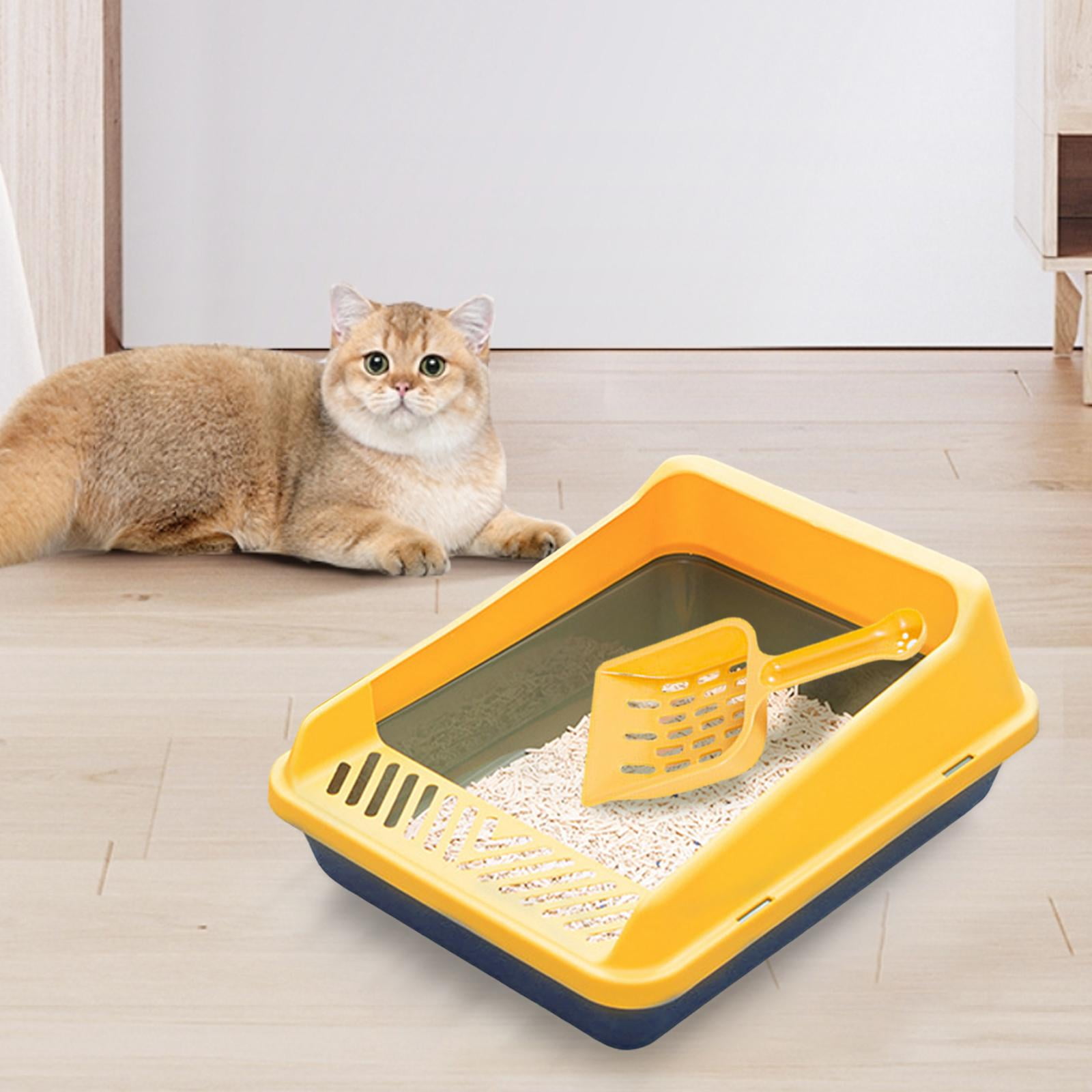Fzaqwen itter Box with High Sides, Open itter Removable, Portable for Blue Yellow