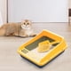 thumbnail image 1 of Arenero para gatos abierto por arriba, arenero para gatos con laterales altos y entrada baja, protección contra salpicaduras, arenero para gatos Azul Amarillo, 1 of 8