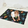 thumbnail image 2 of Black Dinosaurs with Weight Tags Blanket,Comfortable Soft Lamb Wool Throw Blanket,All Season,Warm Lightweight Blankets for Sofa Bed Couch Living Room Chair,30"x40", 2 of 4