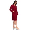 thumbnail image 3 of TowelSelections Women's Robe, Turkish Cotton Short Terry Bathrobe Medium American Beauty, 3 of 5