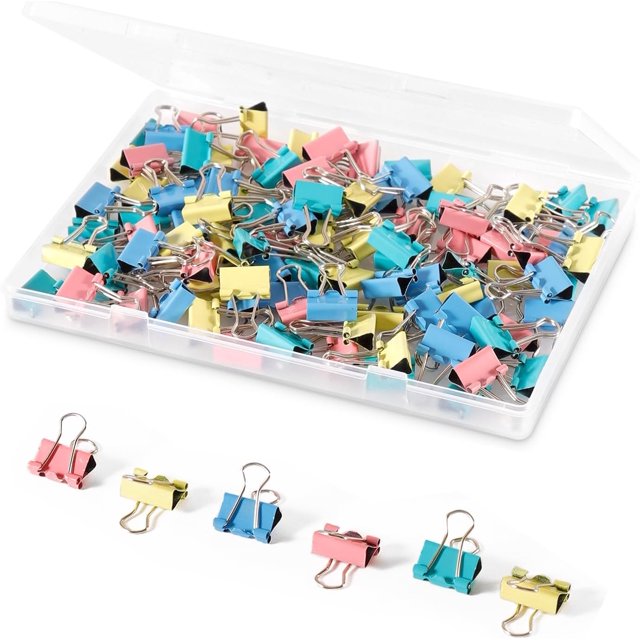 Clips de carpeta jumbo de colores, clips extra grandes para oficina (8 piezas)