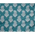 thumbnail image 5 of oneOone Tissu Polyester Lycra Bleu Sarcelle Tissu pour Robe Tissu Imprimé au Mètre 56 Pouces de Large, 5 of 5