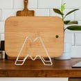 thumbnail image 3 of 2pcs Countertop Cutting Board Stand Stainless Steel Pot Lid Holder Kitchen Worktop Rack, 3 of 7