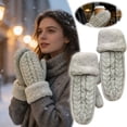 thumbnail image 1 of Winter Thermal Knitted For And Cold Weather Windproof Fleece Lined Touchscreen Compatible Hand Warmers, 1 of 8