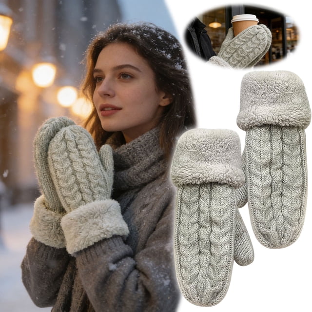 Winter Thermal Knitted For And Cold Weather Windproof Fleece Lined Touchscreen Compatible Hand Warmers