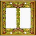 thumbnail image 6 of Metal Light Switch Plate Cover Elegant Victorian Floral Leaf Butterfly Frame Green FRA065, 6 of 13