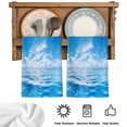 thumbnail image 6 of Blue Summer Beach Microfiber Kitchen Towel, Seaside Ocean Coastal Nautical Soft Absorbent Dish Towels, Quick Drying Washable Dishcloths for Kitchen Cleaning, Drying Dishes, 18x28 Inches, 6 of 9