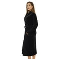 thumbnail image 2 of Just Love Women's Ultra-Soft Velour Bath Robe with Tie Belt (Black, X-Large), 2 of 3