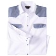 thumbnail image 1 of Atlas For Men - Camisa Western para Hombre (Blanco, Azul Claro), 1 of 3